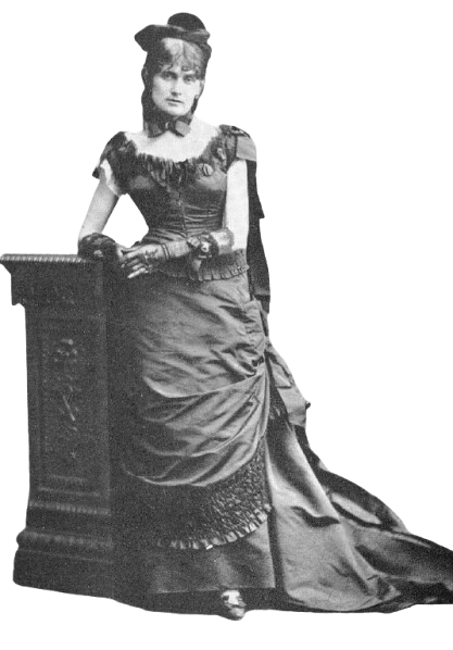 Französische Frau in festlicher Robe namens Bethe Morisot