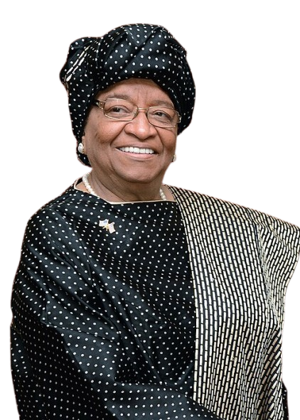 Die liberianische Präsidentin Ellen Johnson Sirleaf bei einem Treffen mit der früheren Außenministerin Hillary Rodham Clinton in Washington, D.C., am 15. Januar 2013