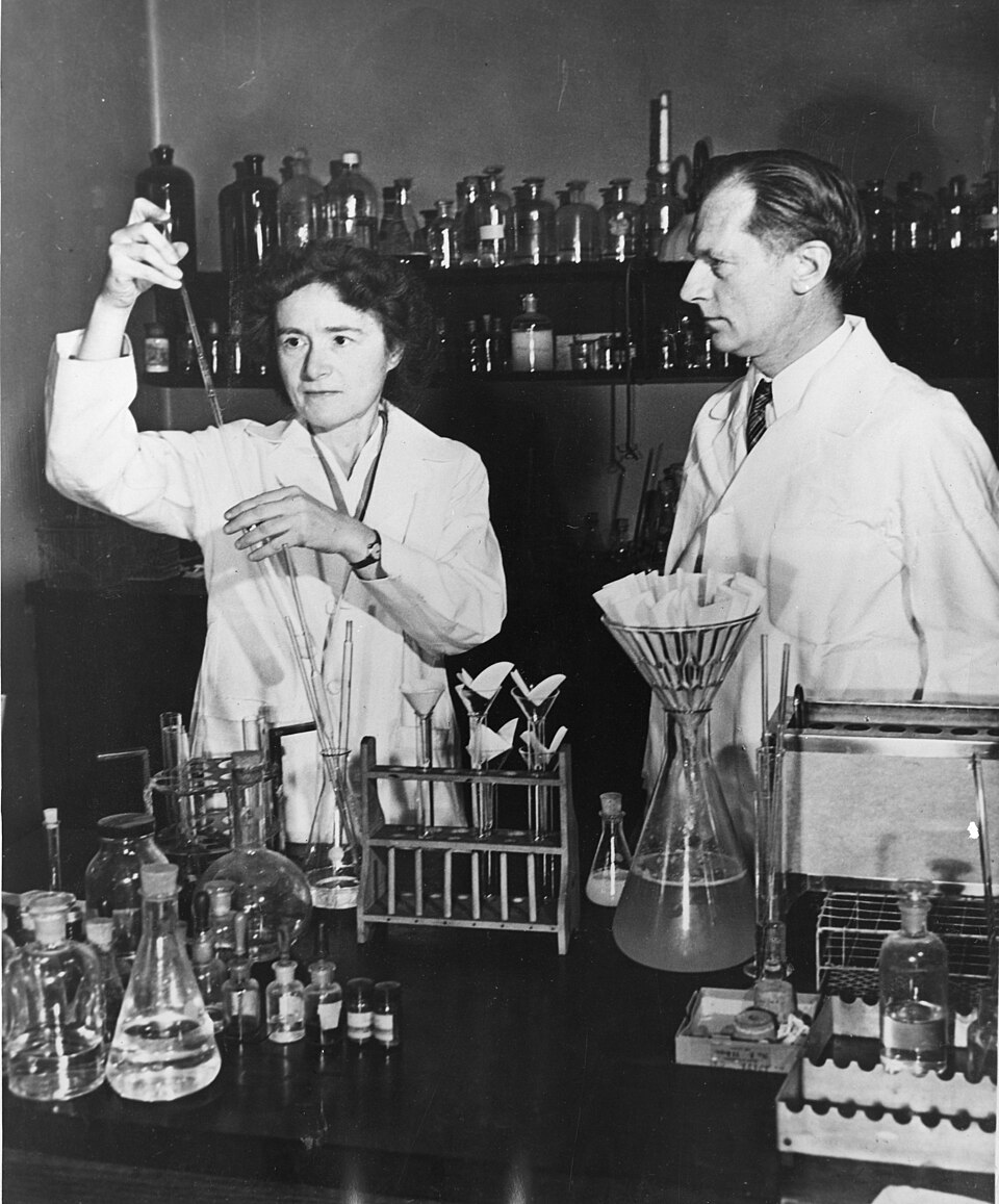 Gerty Cori & Carl Cori im Labor