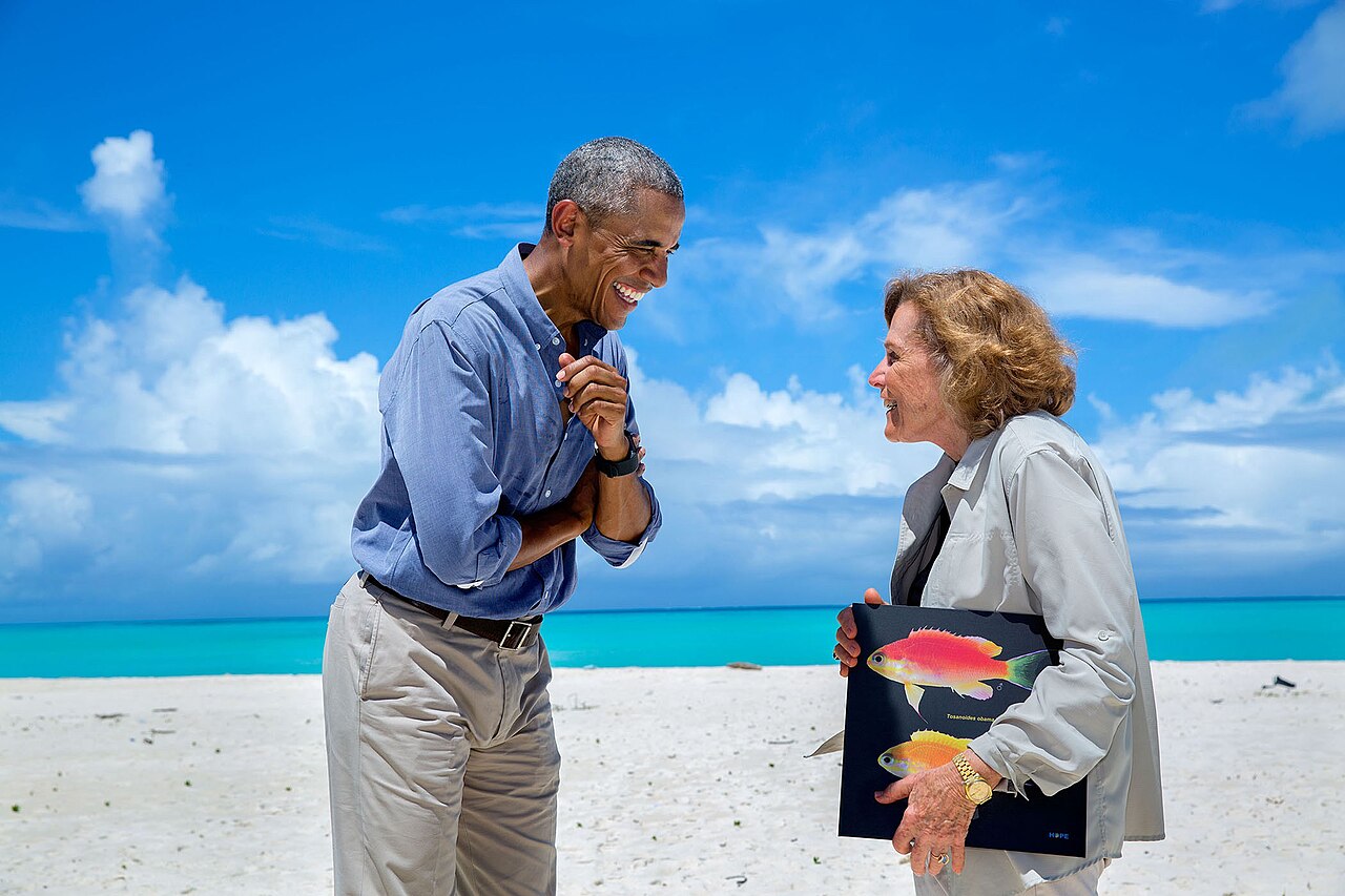 Sylvia Earle & Barack Obama bei einem Hope Spot